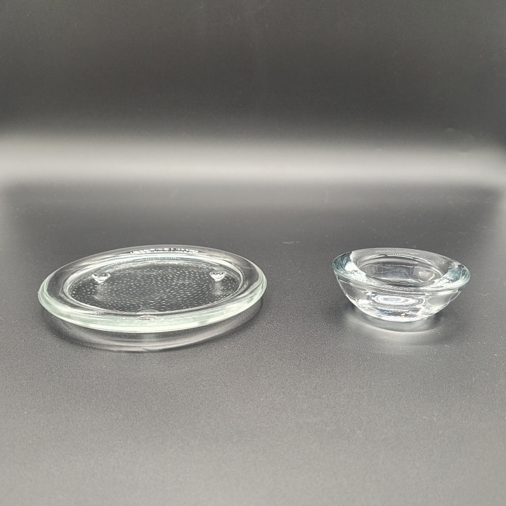 Clear Glass Round Candle Liner & Clear Glass Tea Light Candle Holder - Picture 1 of 6